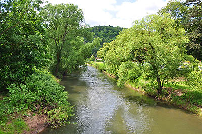 Fluss Werra in Meiningen
